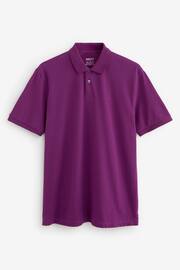 Purple Bright Regular Fit Short Sleeve Pique Polo Shirt - Image 5 of 7