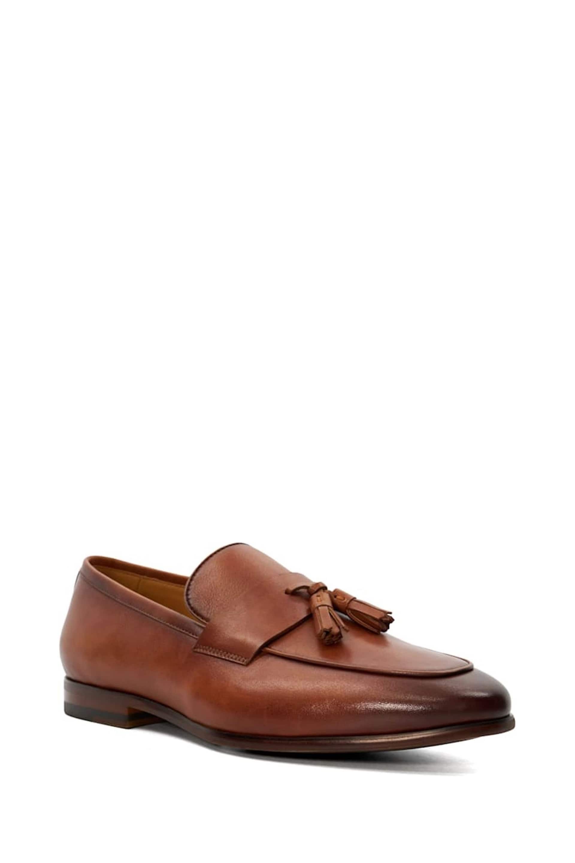 Dune London Brown Saxxton Tassel Loafers - Image 6 of 7