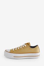 Converse Yellow Lift Chuck Ox Trainers - Image 2 of 9