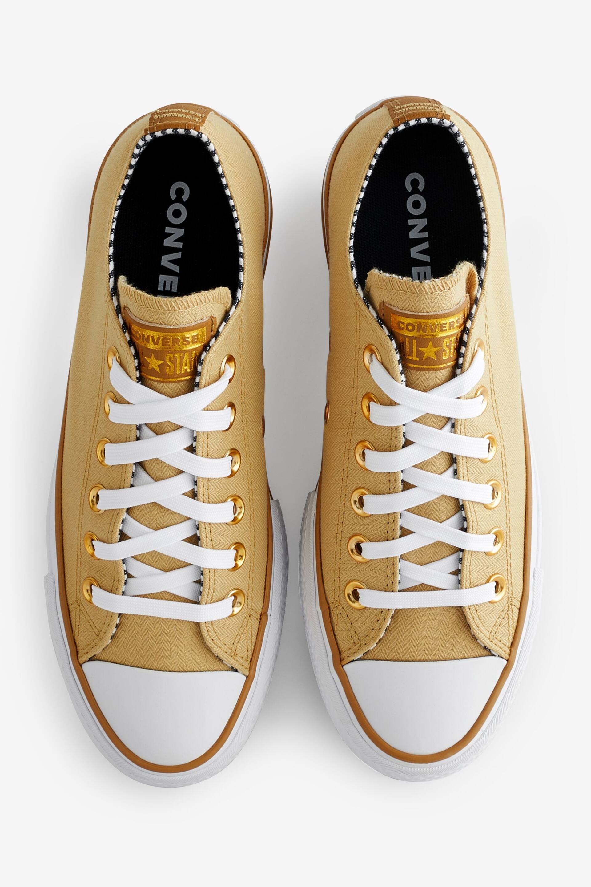 Converse Yellow Lift Chuck Ox Trainers - Image 5 of 9