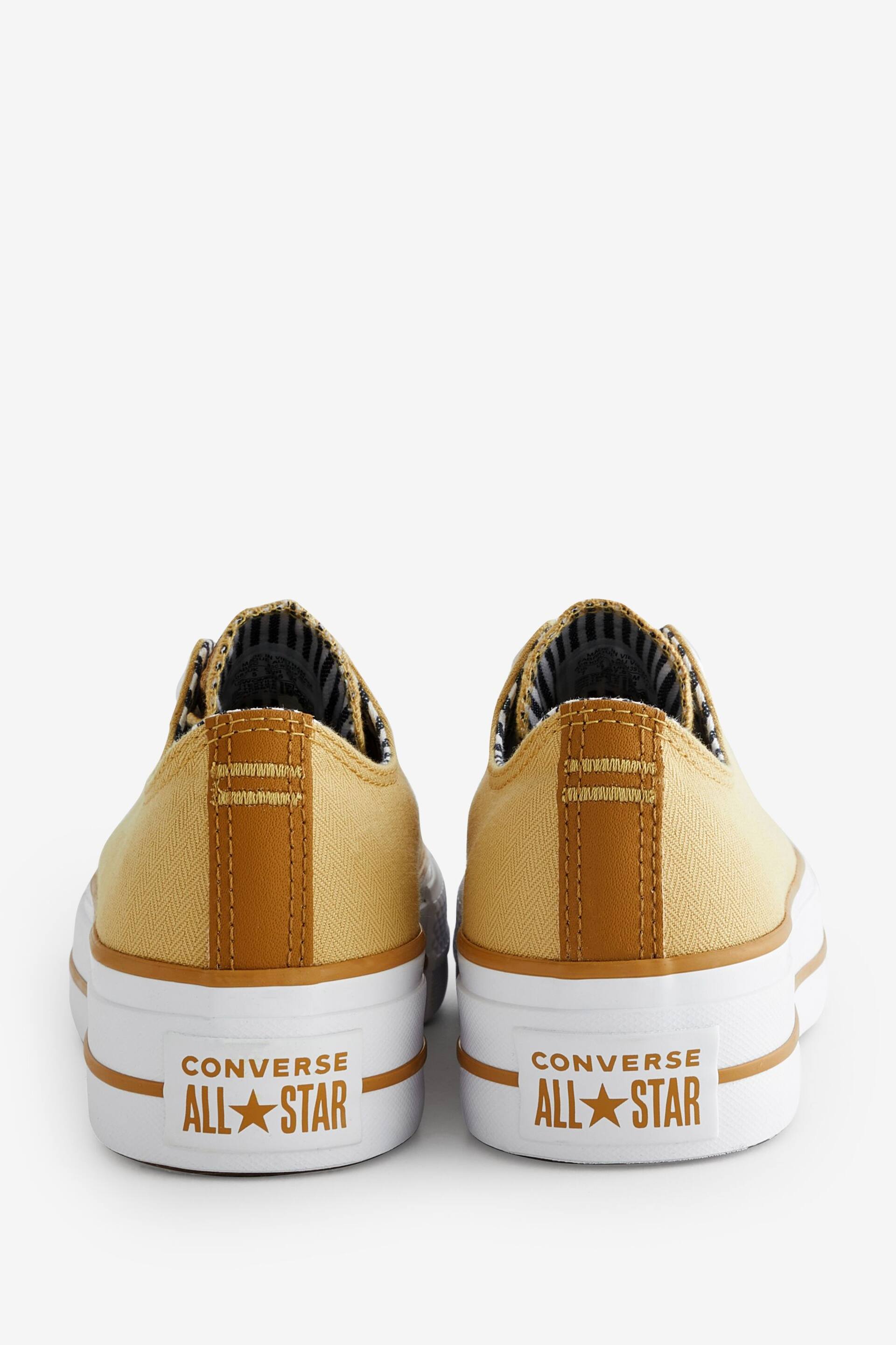 Converse Yellow Lift Chuck Ox Trainers - Image 6 of 9