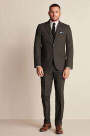 Green Tailored Tailored Herringbone Suit Trousers - Image 2 of 9