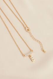 Gold Tone E Initial Necklace - Image 1 of 3