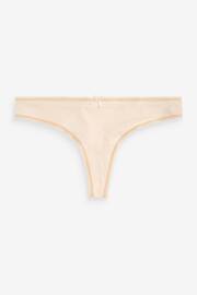 Black/White/Nude Thong Microfibre Knickers 5 Pack - Image 7 of 8