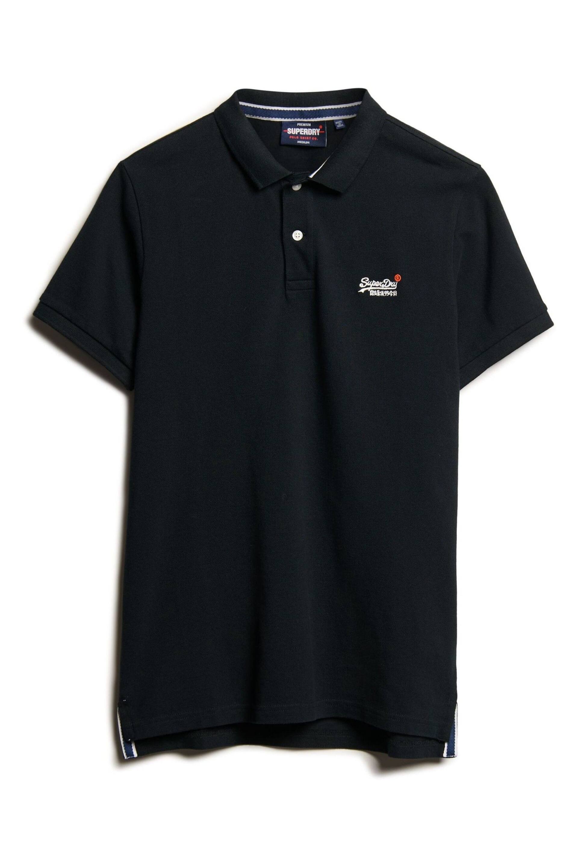 Superdry Black Classic Pique Polo Shirt - Image 7 of 9