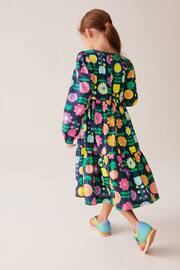 Little Bird by Jools Oliver Navy Long Sleeve Floral Dress - Image 3 of 9