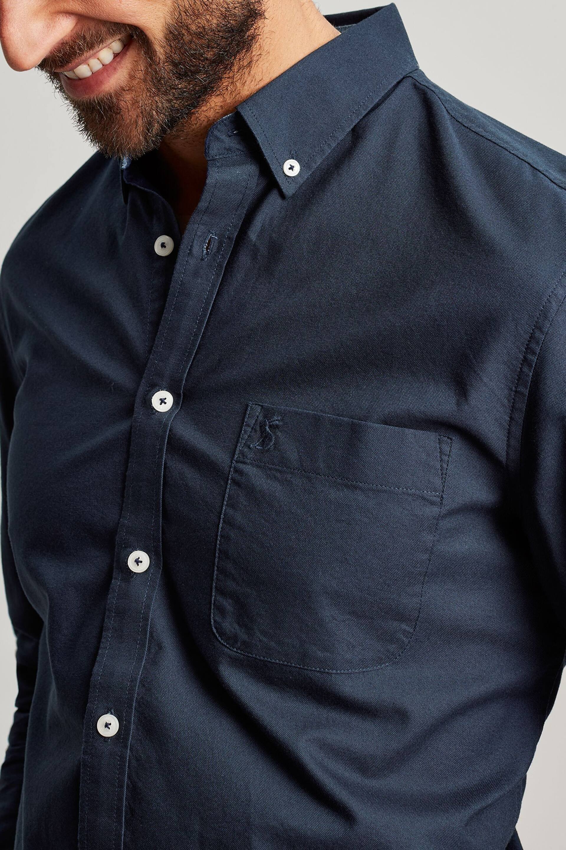 Joules Oxford Navy Blue Long Sleeve Oxford Shirt - Image 2 of 7