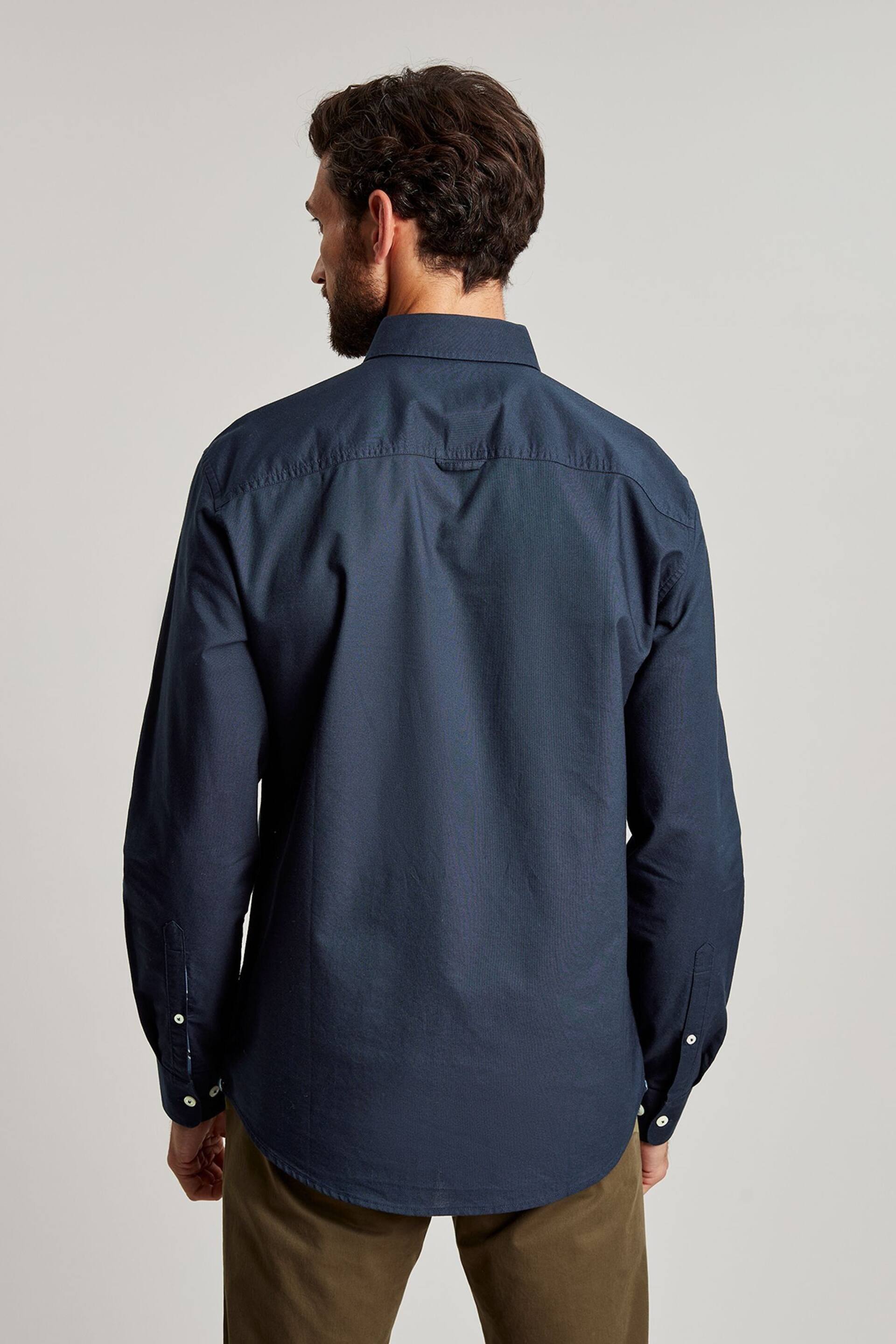 Joules Oxford Navy Blue Long Sleeve Oxford Shirt - Image 3 of 7