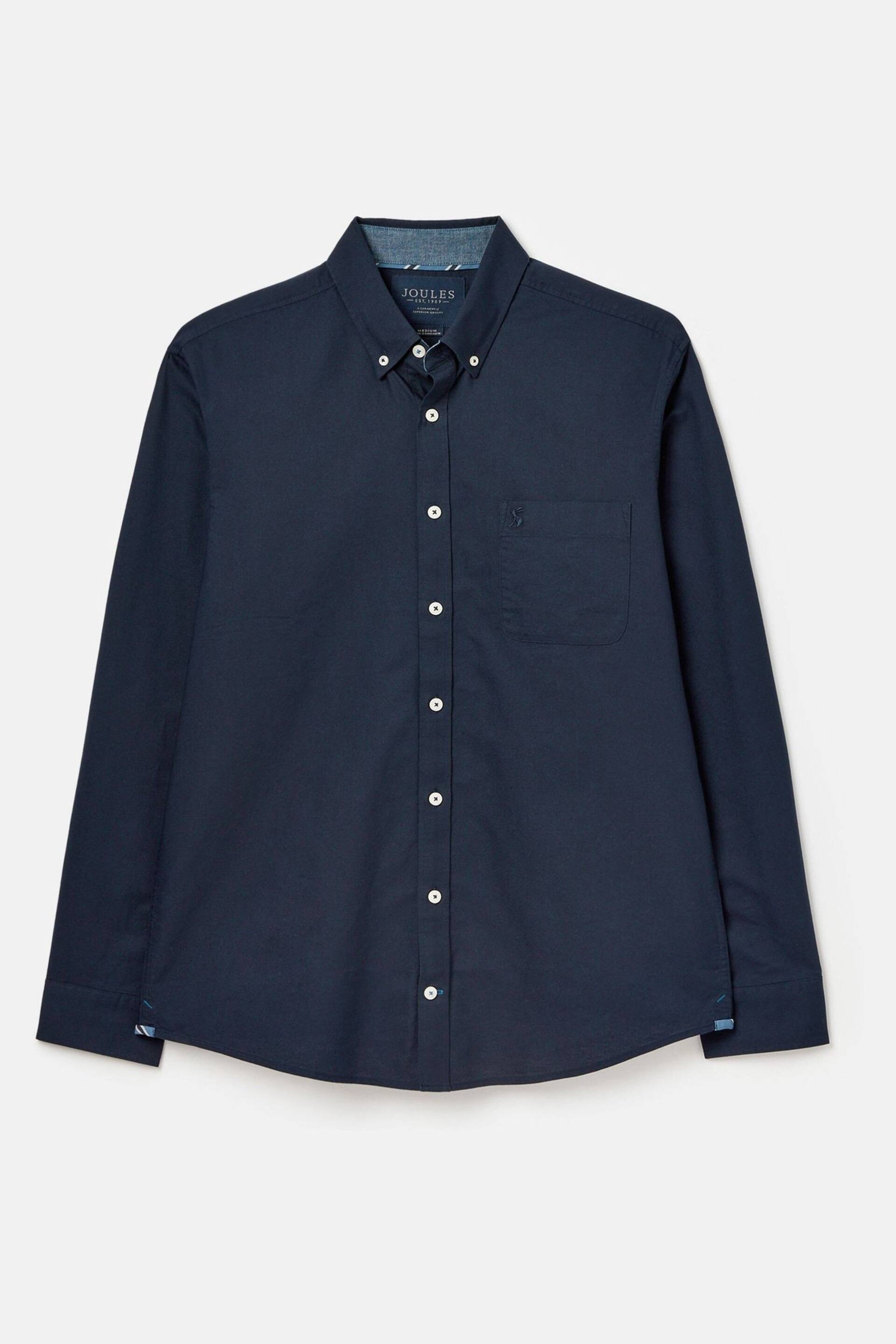 Joules Oxford Navy Blue Long Sleeve Oxford Shirt - Image 7 of 7