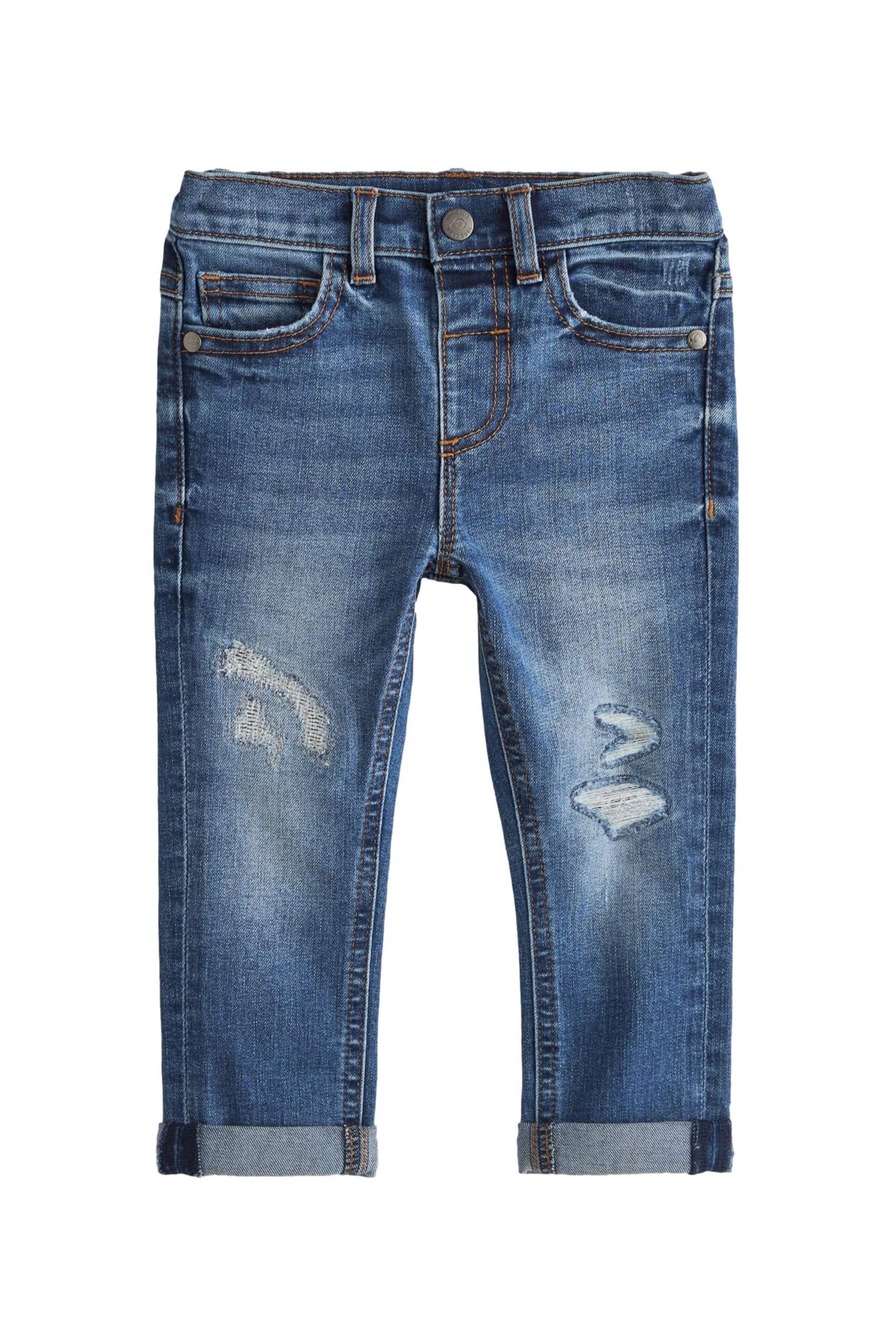Mid Blue Denim Distressed Jeans (3mths-7yrs) - Image 4 of 8