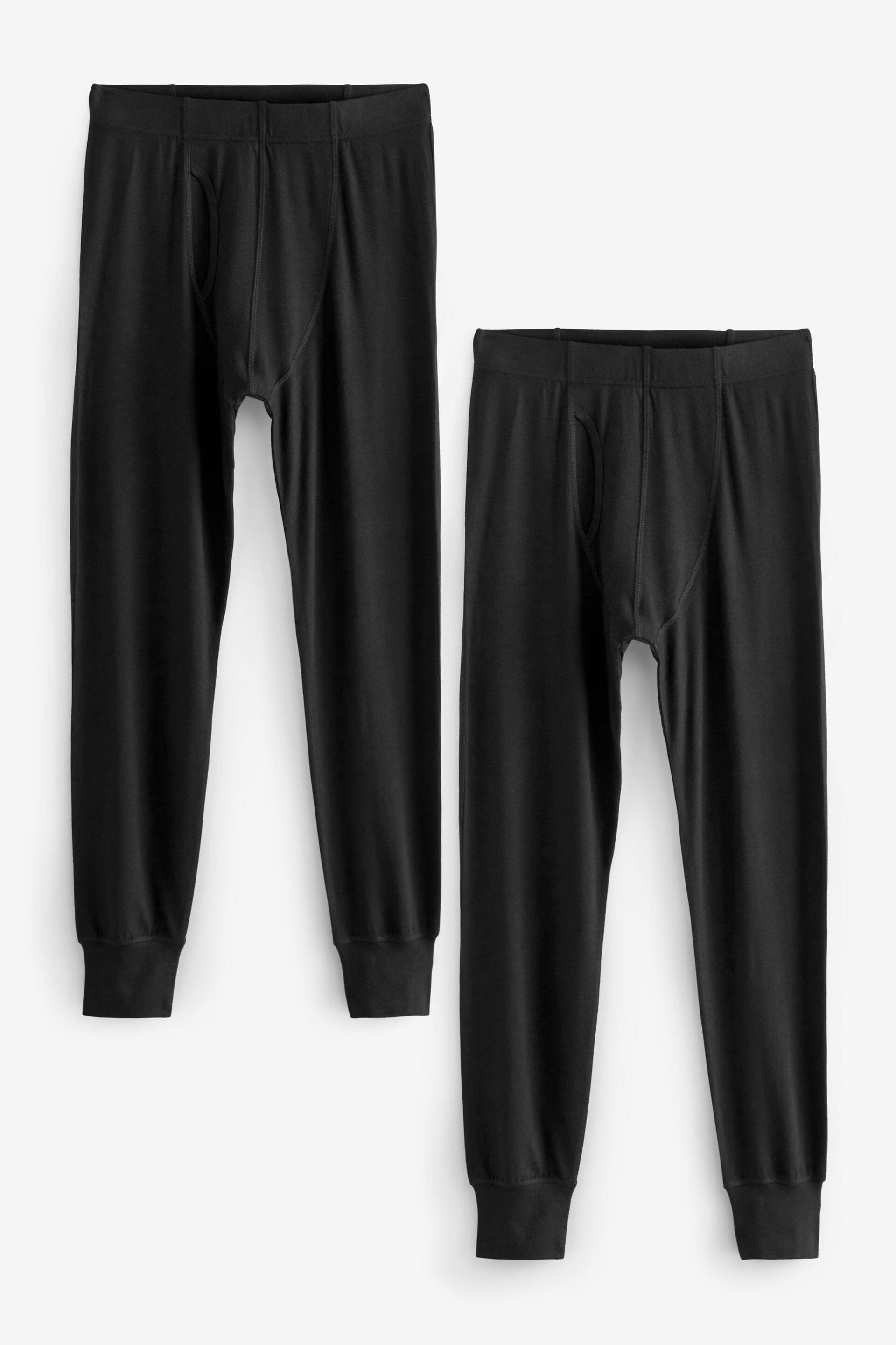 Black 2 Pack Lightweight Thermal Long Johns - Image 1 of 8