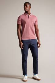 Ted Baker Pink Slim Zeiter Soft Touch Polo Shirt - Image 3 of 5
