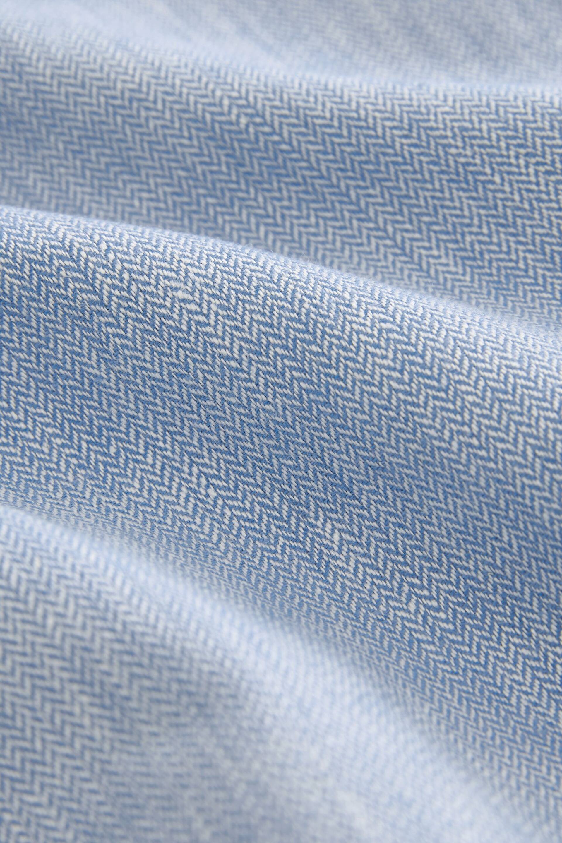 Blue Textured Linen Blazer - Image 7 of 7