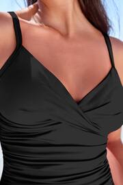 Black Tummy Shaping Control Swimsuit - Image 3 of 5