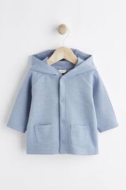 Blue Baby Soft Brushed Cotton Hooded Jacket (0mths-3yrs) - Image 3 of 10