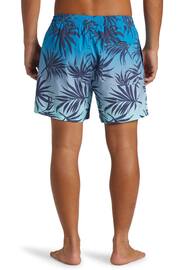 Quiksilver Blue Gradient Leaf Print Volley Shorts - Image 2 of 7
