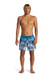 Quiksilver Blue Gradient Leaf Print Volley Shorts - Image 5 of 7