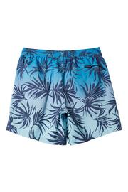 Quiksilver Blue Gradient Leaf Print Volley Shorts - Image 7 of 7