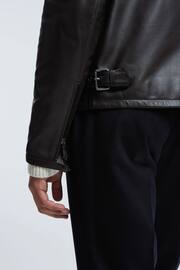 Leather Zip-Through Jacket - Image 4 of 8