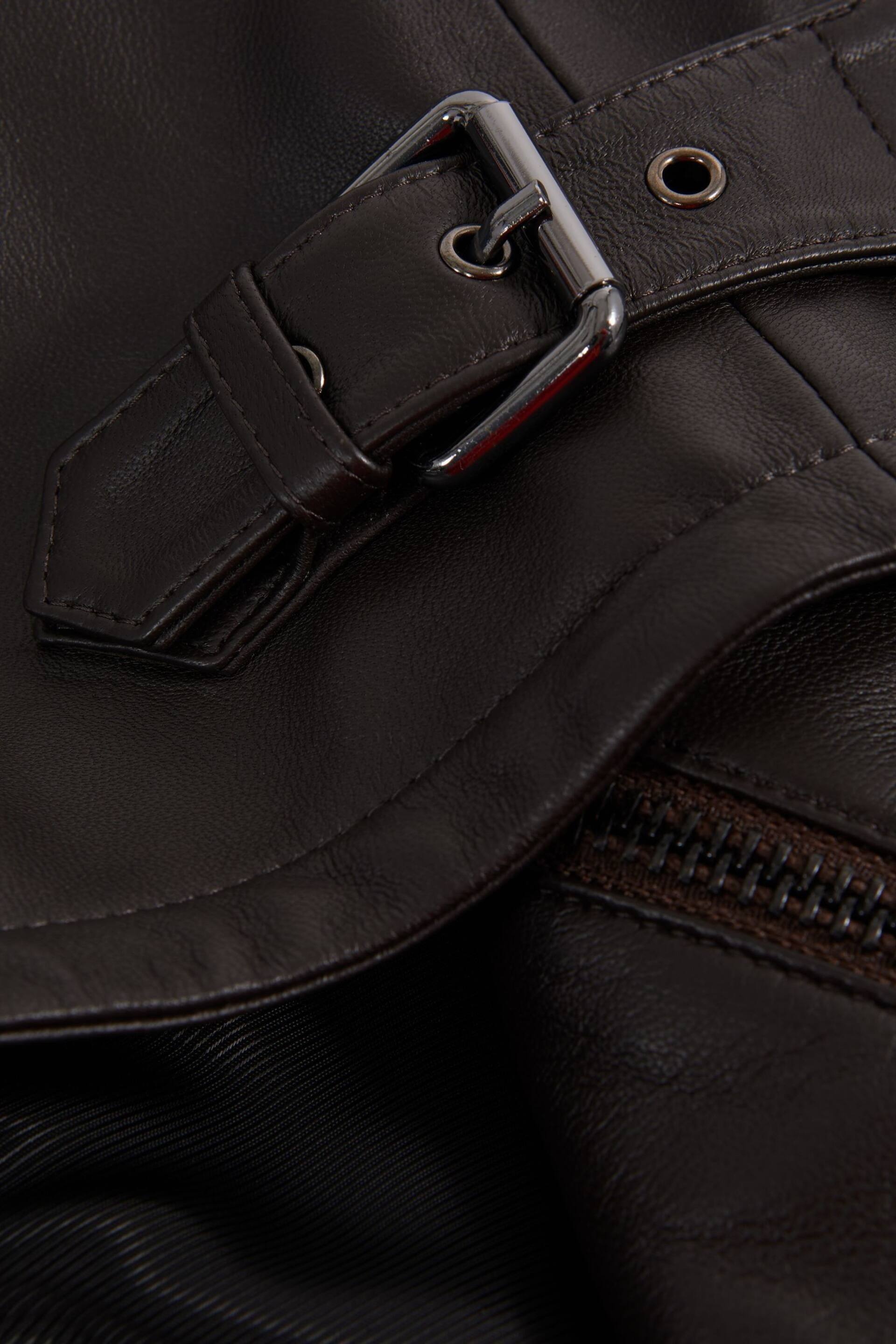 Leather Zip-Through Jacket - Image 7 of 8