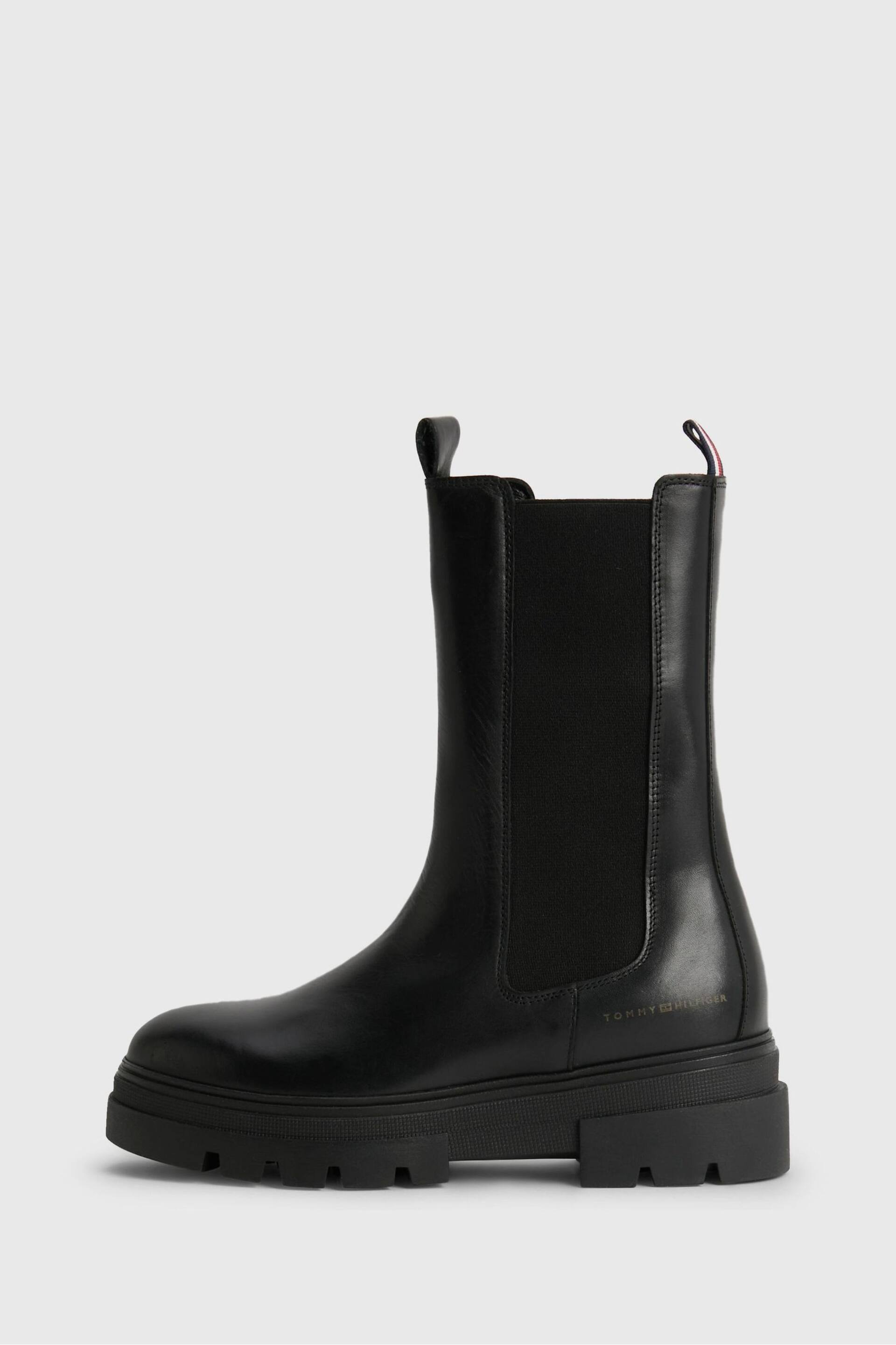 Tommy Hilfiger High Rise Chelsea Black Boots - Image 2 of 6