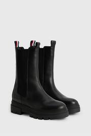 Tommy Hilfiger High Rise Chelsea Black Boots - Image 3 of 6