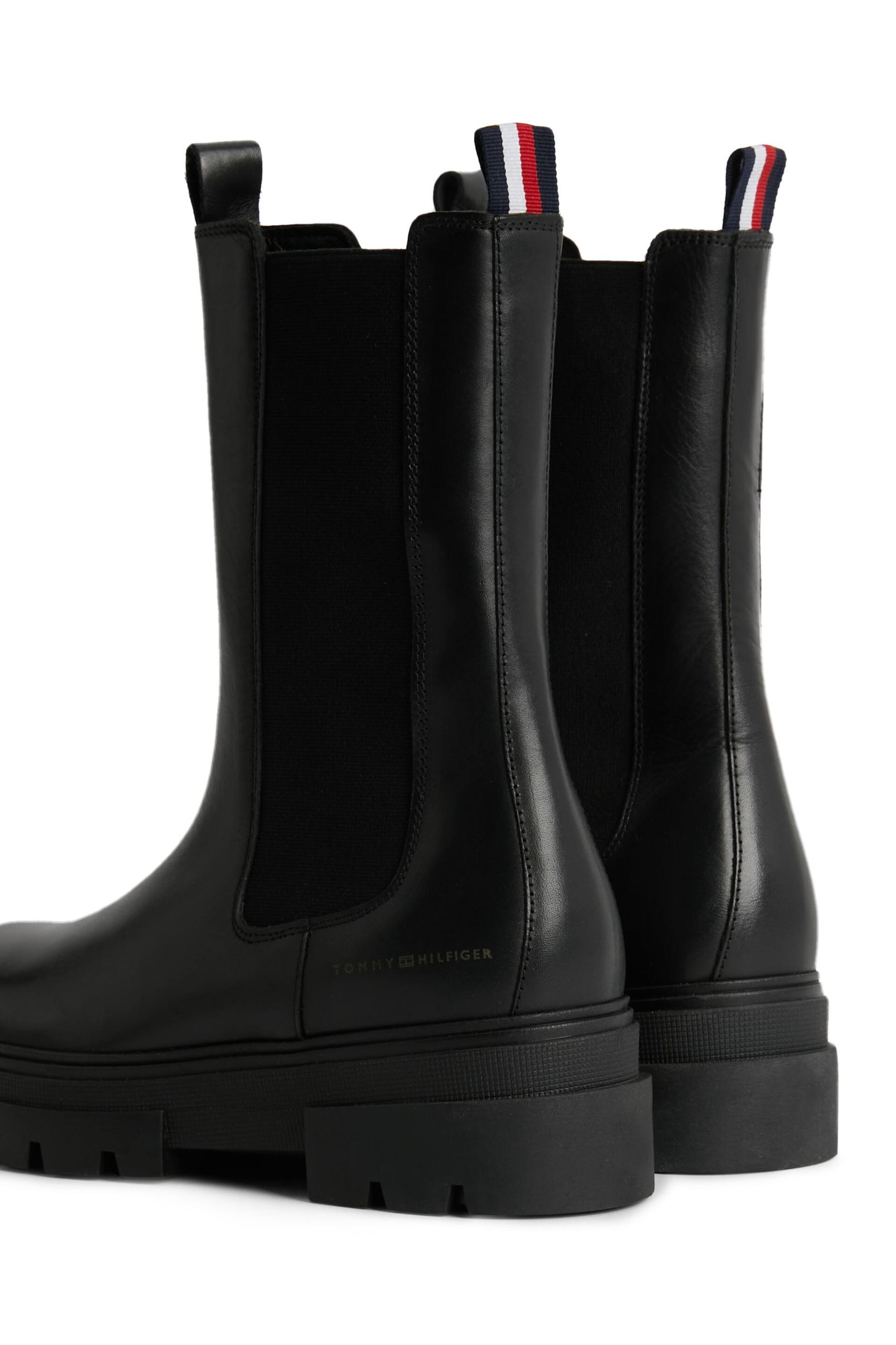 Tommy Hilfiger High Rise Chelsea Black Boots - Image 5 of 6