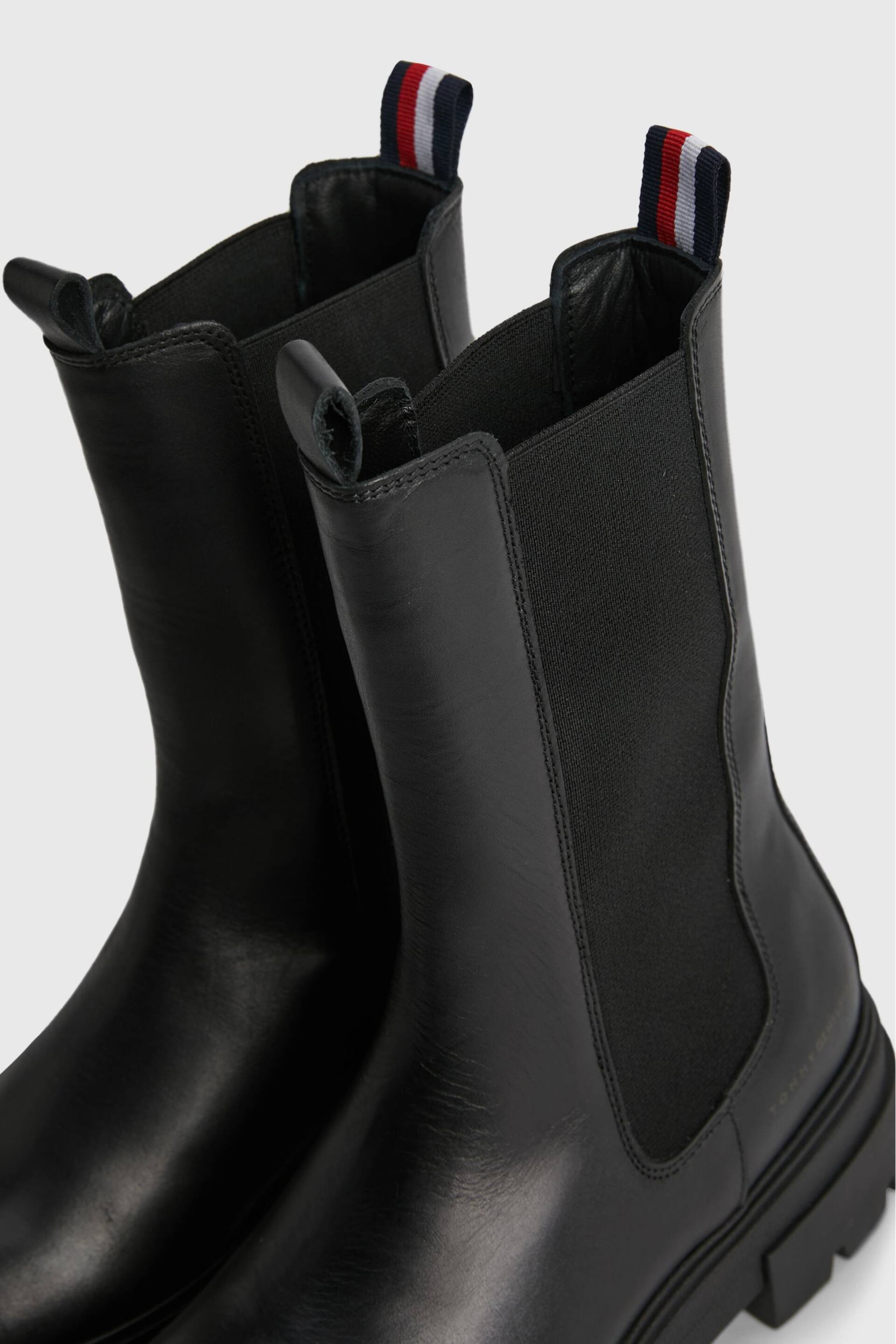 Tommy Hilfiger High Rise Chelsea Black Boots - Image 6 of 6