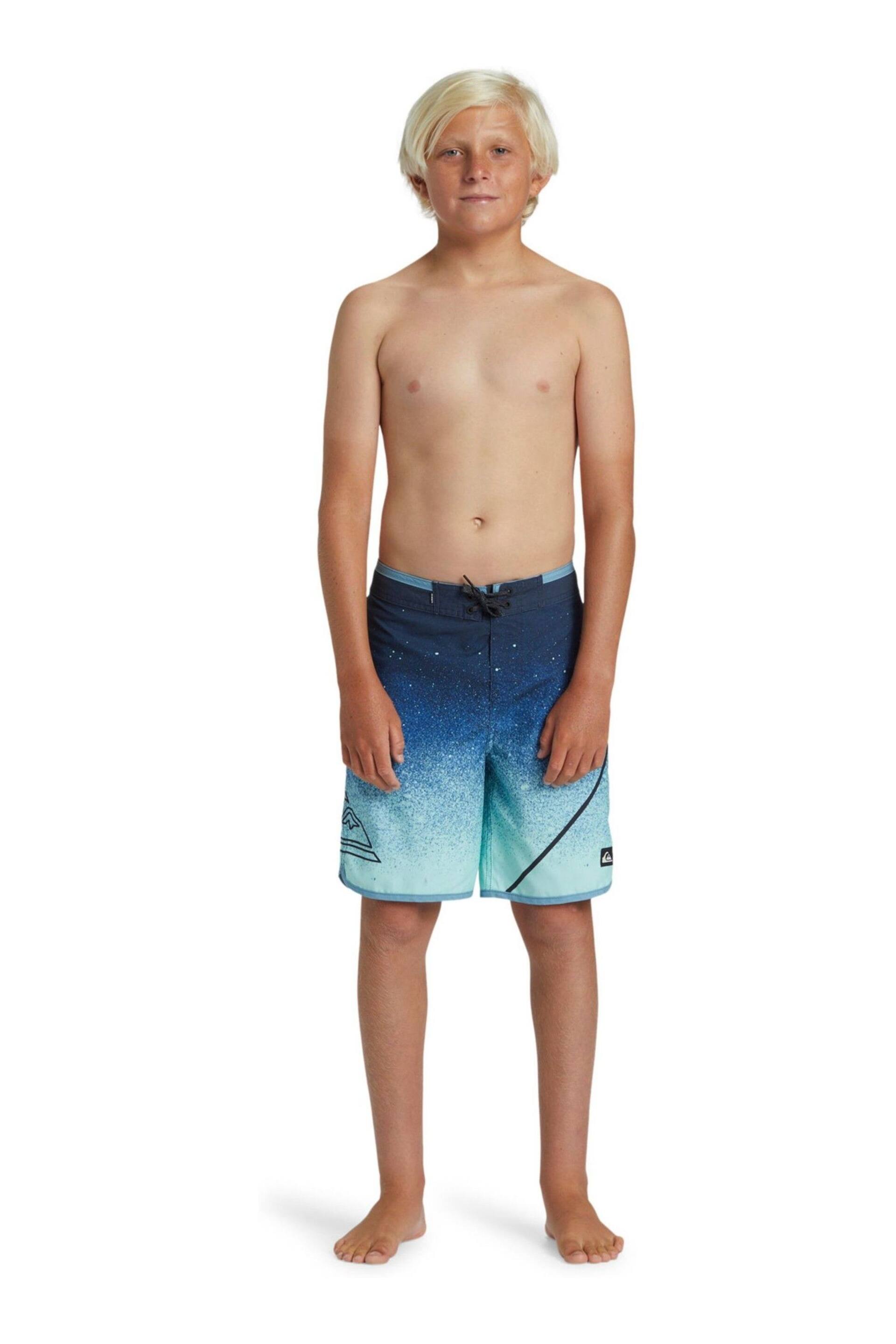 Quiksilver Boys Blue Youth Ombre Surfsilk Swim Shorts - Image 5 of 7