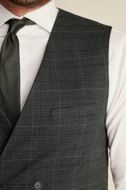 Green Slim Trimmed Check Suit: Waistcoat - Image 3 of 11