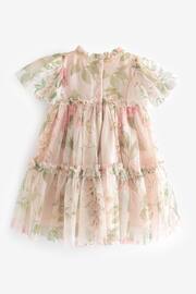 Cream Floral Tiered Mesh Dress (3mths-7yrs) - Image 6 of 6