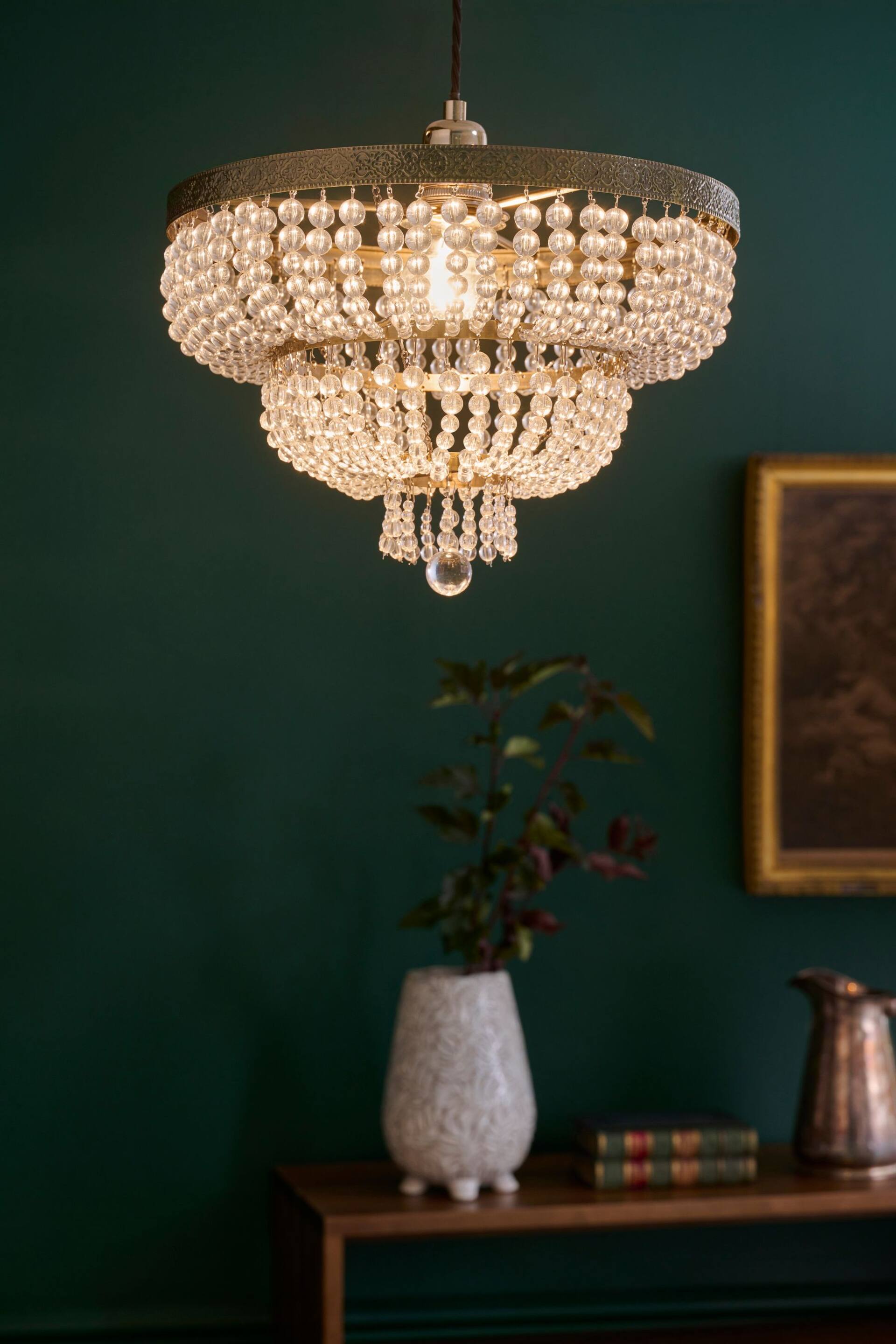 Clear Bamburgh Easy Fit Pendant Lamp Shade - Image 1 of 5