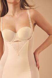 Nude Firm Tummy Control Lace Wear Your Own Bra Slip - Image 3 of 4