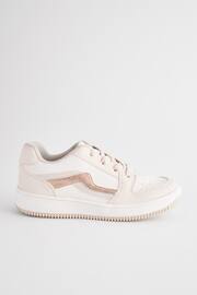 Neutral Gold Lace-Up Trainers - Image 2 of 4