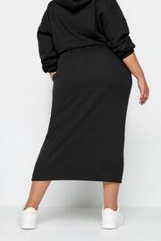 Yours Curve Black Sweat Skirt - Image 2 of 4