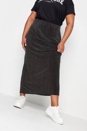 Yours Curve Black Brillo Tube Skirt - Image 1 of 5