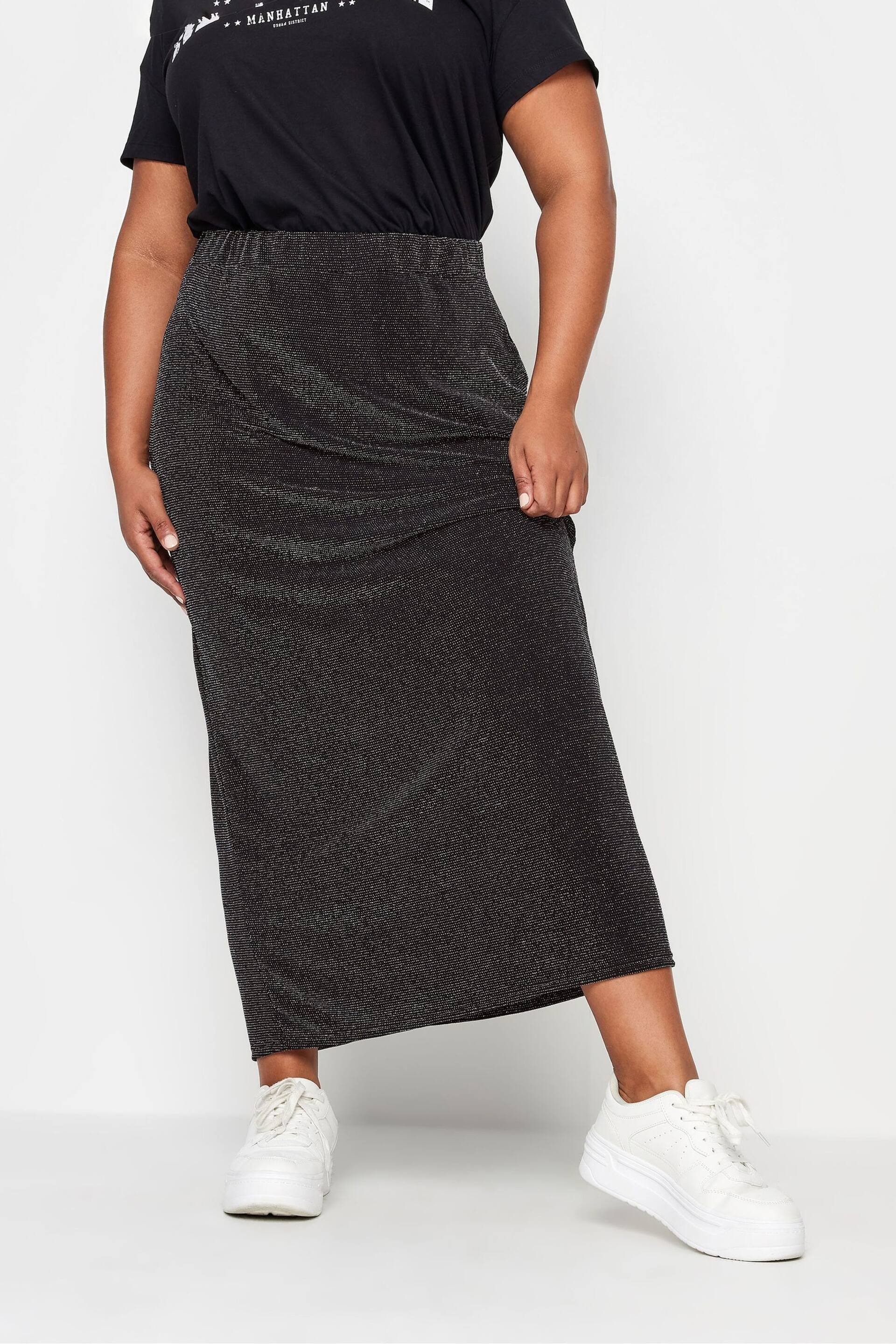 Yours Curve Black Brillo Tube Skirt - Image 5 of 5