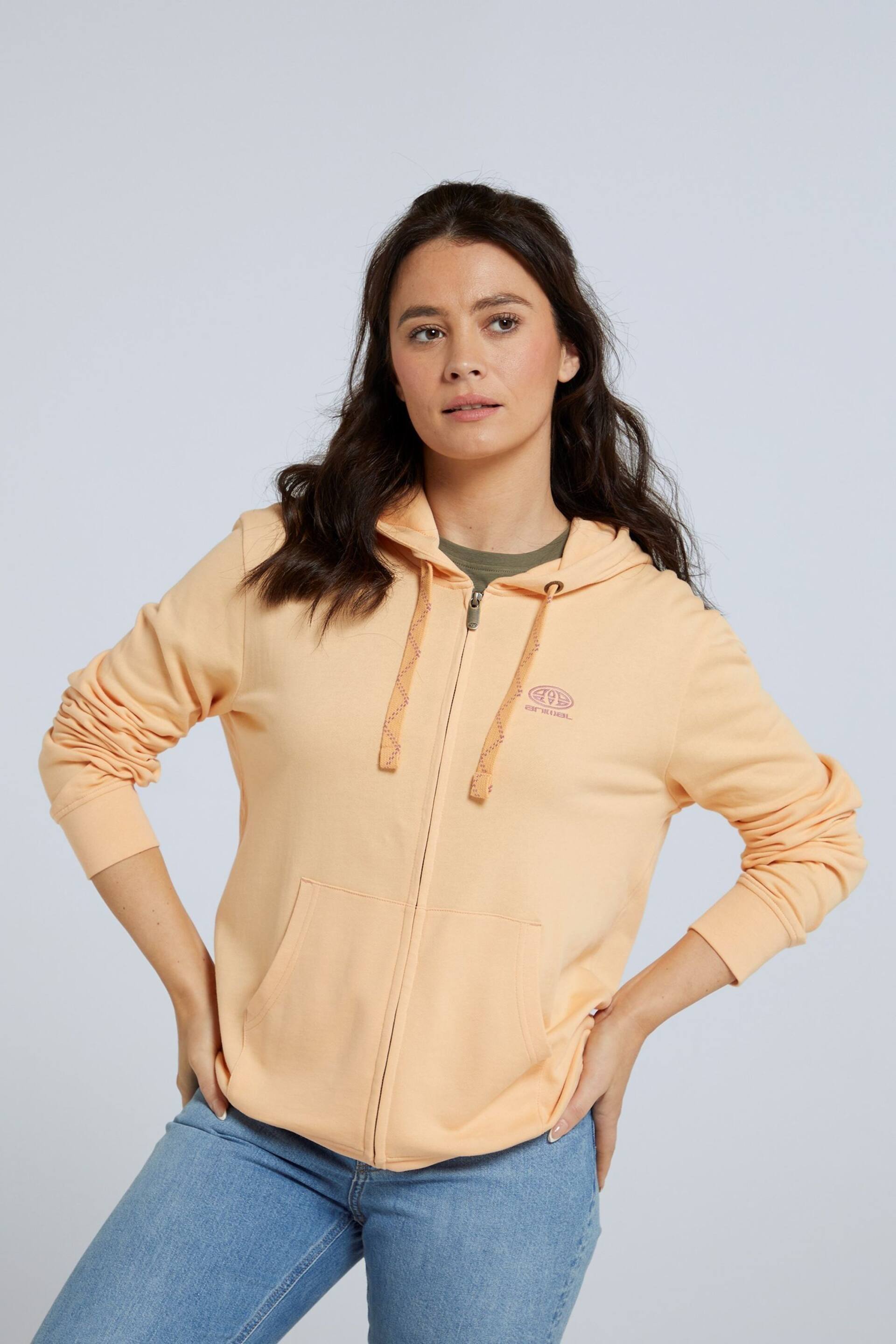 Animal Womens Orange Nikki Organic Zip Hoodie - Image 2 of 9