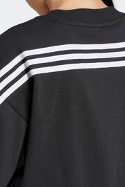 adidas Black Sportswear Future Icons 3-Stripes T-Shirt - Image 6 of 7