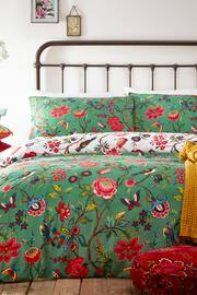 furn. Verdi Green Tropical Floral Reversible Duvet Cover and Pillowcase Set - Image 1 of 3