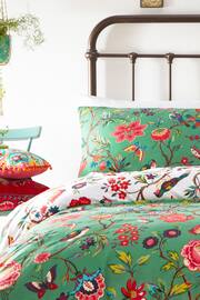 furn. Verdi Green Tropical Floral Reversible Duvet Cover and Pillowcase Set - Image 2 of 3