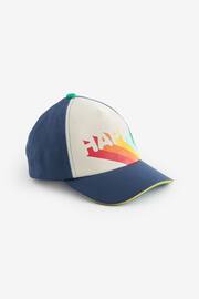 Little Bird by Jools Oliver Navy Happy Rainbow Baseball Cap - Image 4 of 6