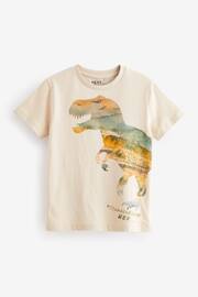 Neutral Dino Short Sleeve Graphic T-Shirt (3-16yrs) - Image 1 of 3