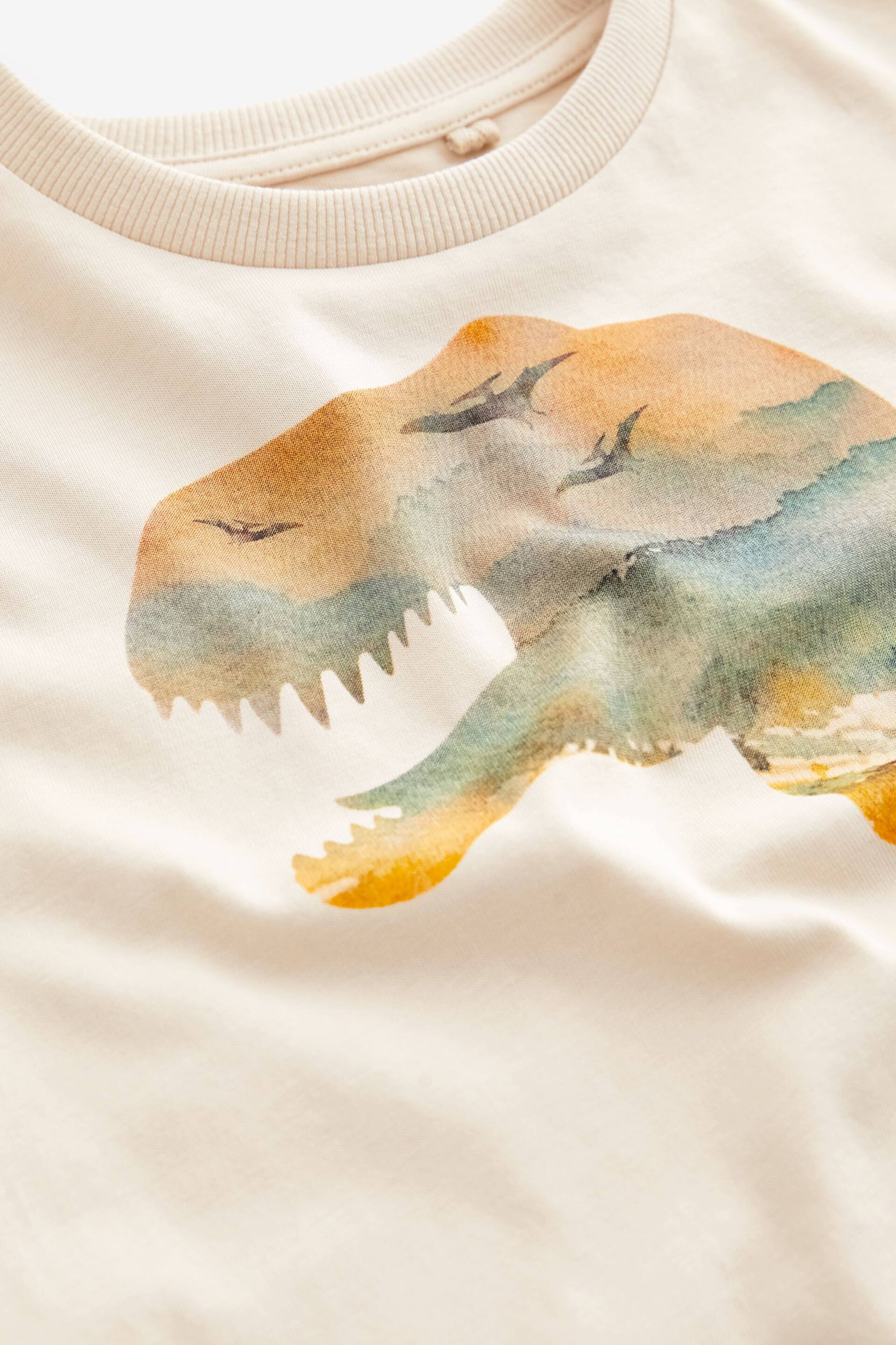 Neutral Dino Short Sleeve Graphic T-Shirt (3-16yrs) - Image 3 of 3