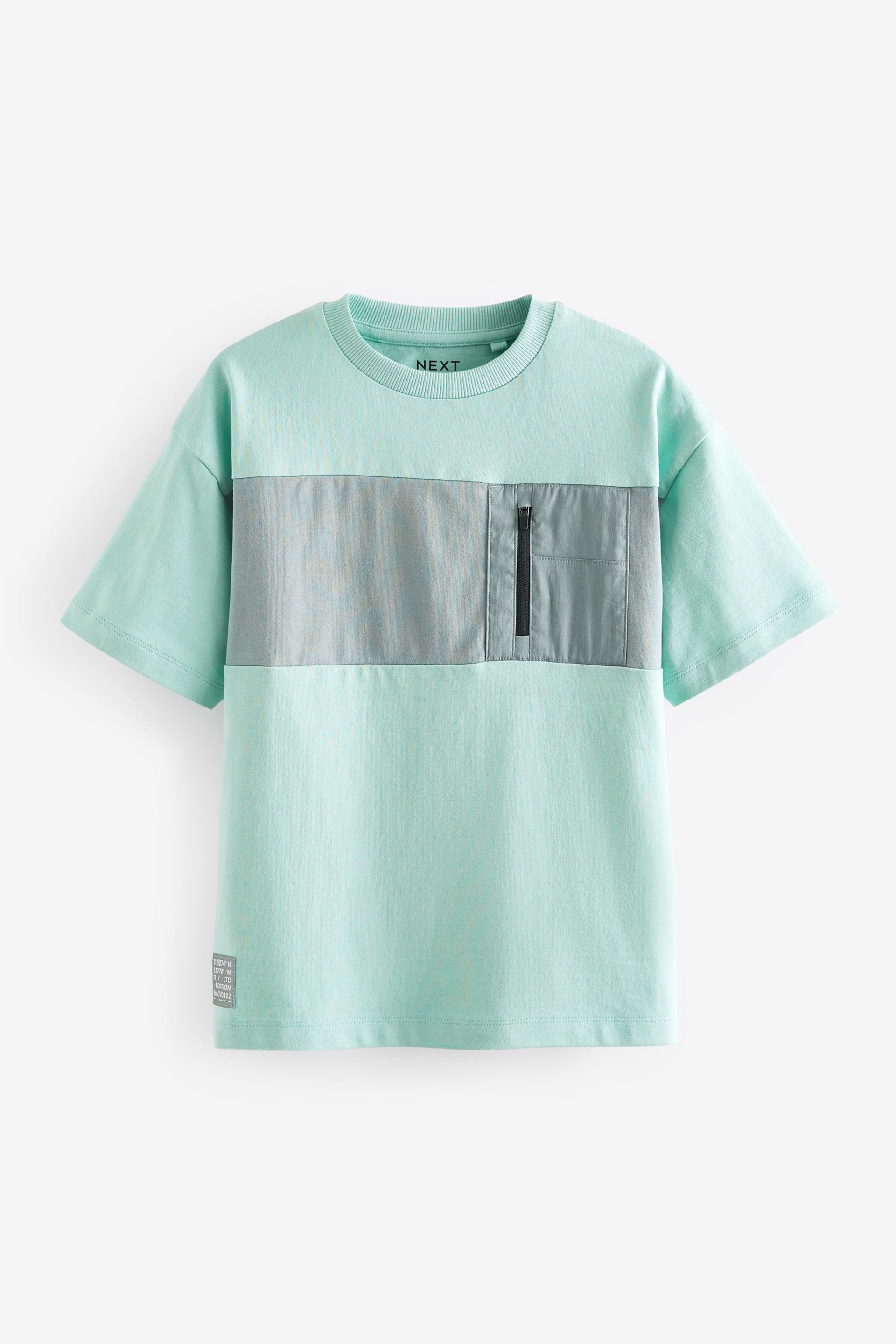 Mineral Blue Short Sleeve Utility T-Shirt (3-16yrs) - Image 1 of 3