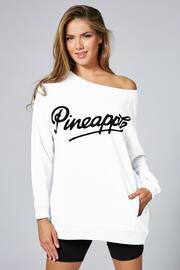 Pineapple White Oversized Monster Sweatshirt - Image 1 of 4