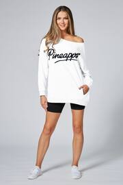 Pineapple White Oversized Monster Sweatshirt - Image 2 of 4