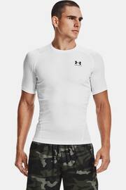 Under Armour White/Black Heatgear Short Sleeve Compression Top - Image 1 of 4