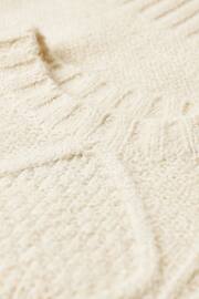 Superdry White Chunky Cable Knitwear Jumper - Image 5 of 6