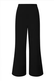 HotSquash Black Luxe-Lounge Wide Leg Crepe Trousers - Image 3 of 4